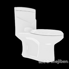 浴室白色马桶3d模型下载