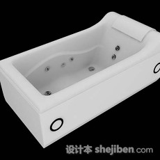 白色家居简单浴缸3d模型下载