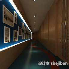 博物馆走廊3d模型下载