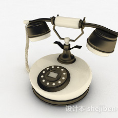 欧式复古电话机3d模型下载