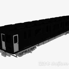 黑色火车车厢3d模型下载