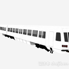 白色火车车厢3d模型下载