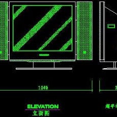 电视机图块、视听设备图块、影院音响组合图块、电脑CAD图块12--CAD图块素材