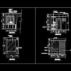 玄关，隔断装饰cad施工图22--CAD空间素材