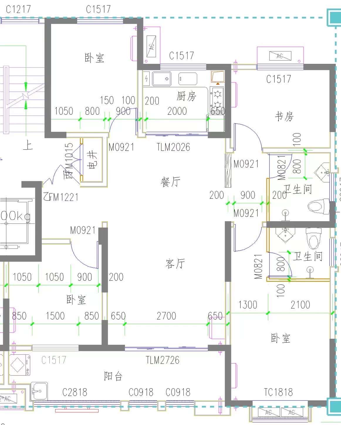 130平四室两厅两卫一厨，怎么装修可用空间大？