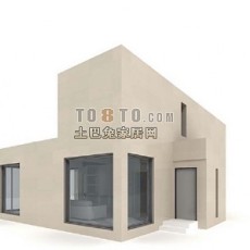 现代简洁造型别墅max3d模型下载
