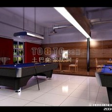 台球娱乐室3d模型下载