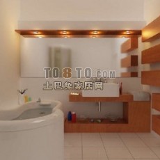 浴室整体3d模型下载