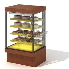 超市立式蛋糕房展示柜3d模型下载