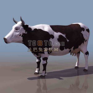 奶牛-动物3D模型素材