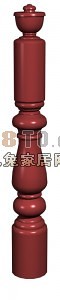 中式柱子3d模型下载