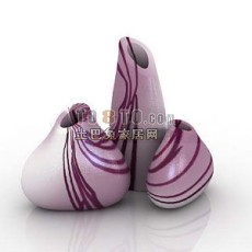 紫色现代风格工艺品3d模型下载
