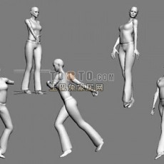 普通女性艺术人体3d模型下载
