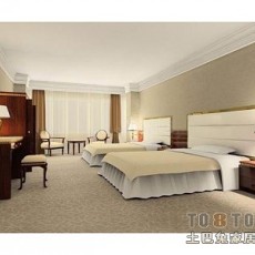 简欧酒店宾馆卧室3d模型下载