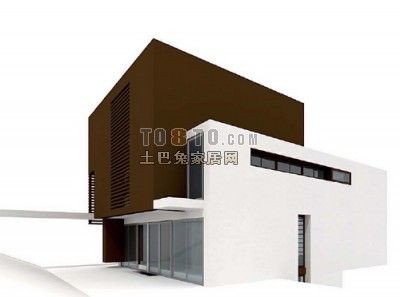现代风格户外建筑3d模型下载