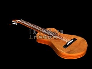乐器-吉他6套3d模型下载