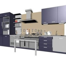 现代厨房933d模型下载