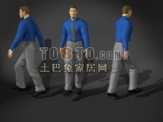 中年男性3dmax人物模型下载