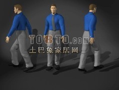 中年男性max人物3d模型下载
