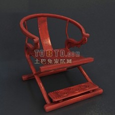 中式椅3d模型下载