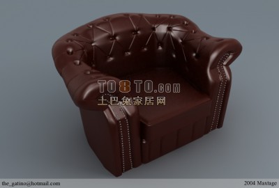 棕色皮质现代沙发图片模型下载