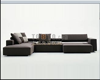 现代风格布艺沙发3d模型下载