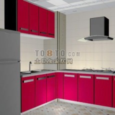 带材质厨房3d模型下载