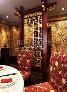 中式餐厅隔断53d模型下载