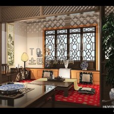 古典中式客厅3d模型下载