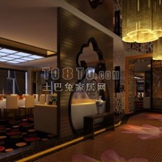 中式酒店餐厅23d模型下载