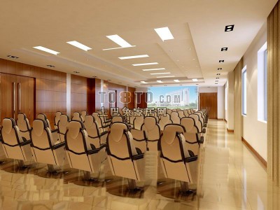 大型会议室3d模型下载