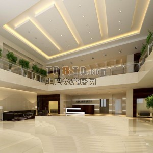 欧式酒店大厅3D模型5