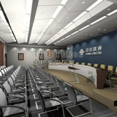联通企业展厅设计3d模型下载