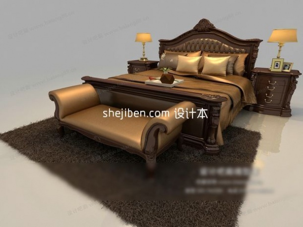 美式家具床