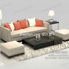 多人沙发max3d模型下载