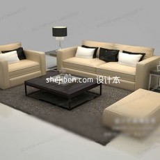 多人沙发max3d模型下载