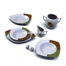 陶瓷茶碟3d模型下载