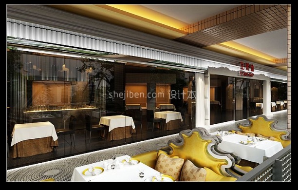 欧式豪华餐厅3d模型免费下载