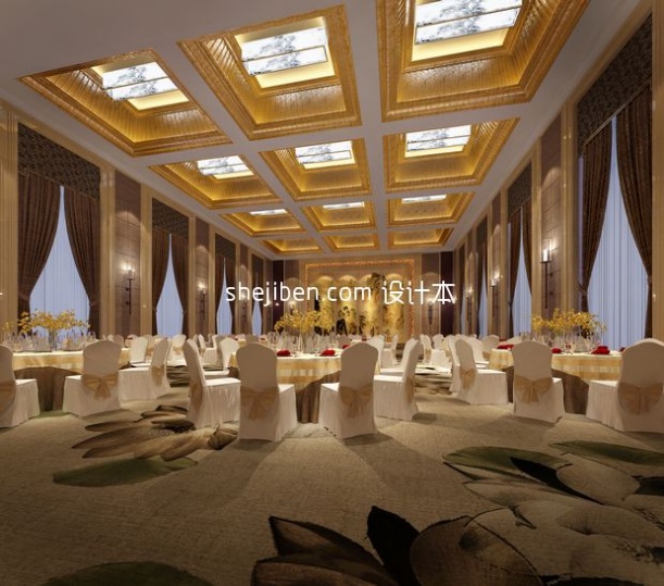 酒店餐厅3d模型下载