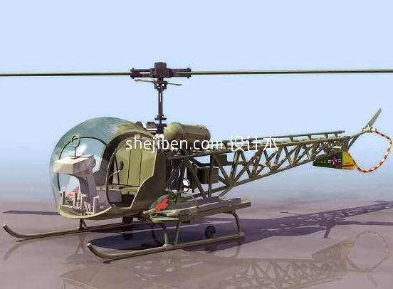 3D飞机模型-直升机模型1