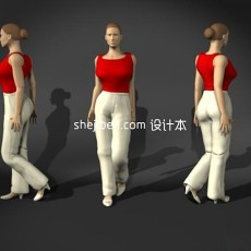 人物时尚女性3d模型下载
