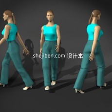 女性身体3d模型下载