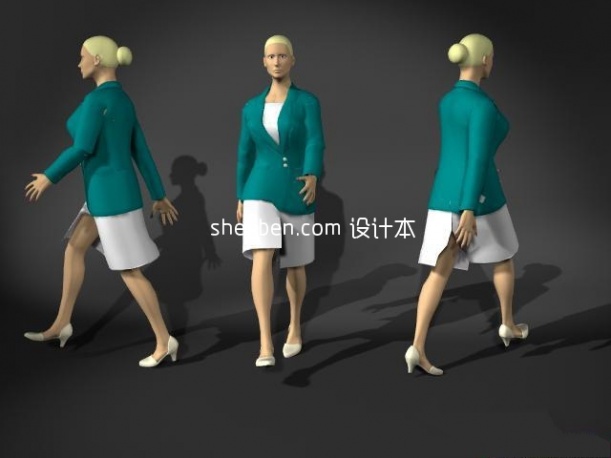 中年妇女3dmax人体模型下载