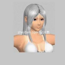 游戏人物女性人体3d模型下载
