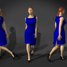 普通蓝衣人体3d模型下载