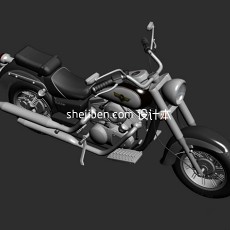 摩托车-川崎摩托车kawasaki vn3d模型下载