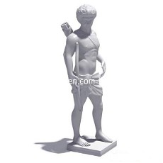 欧式男人雕塑3d模型下载