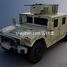 军用车3d模型下载