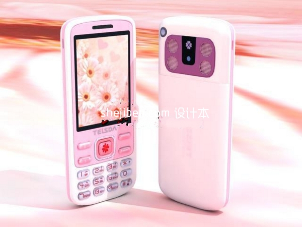 粉色可爱手机模型
