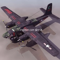 p38战斗机3d模型下载